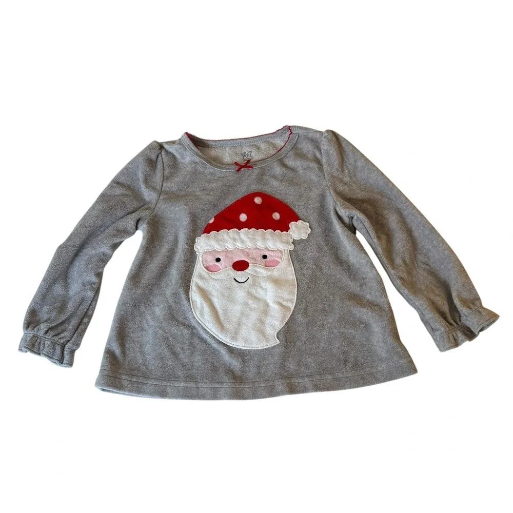Carter's Baby Girls Just One You Christmas Fleece Pajamas 2T Santa Holiday Party